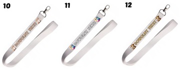 Smycz na klucze z imieniem, dowolnym napisem - wiele wzorów