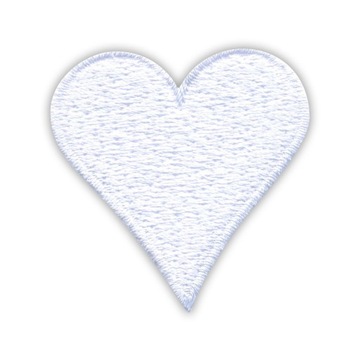 Naszywka SERCE - białe, miłość, love HAFT