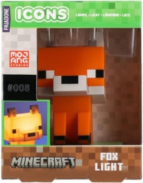 Нічник Minecraft Лисиця на письмовий стіл для хлопчика 11 см на батарейки