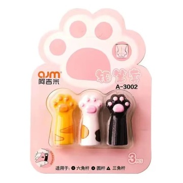 Мультяшные ручки для карандашей, мягкие силиконовые ручки для письма, защитный чехол для карандаша