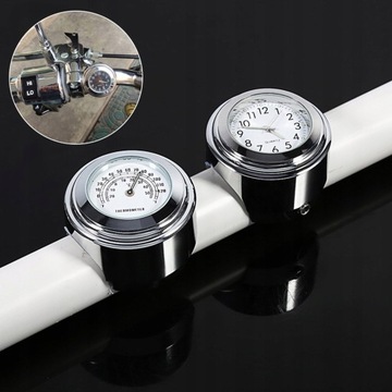 РУЛЬ ДЛЯ МОТОЦИКЛА, ЛЕГКИЕ ЧАСЫ И ТЕРМОМЕТР, УДАРОПРОЧНЫЙ