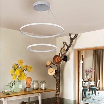 ПОДВЕСНОЙ СВЕТИЛЬНИК С 2 КОЛЬЦАМИ ПОТОЛОЧНАЯ люстра 50Вт