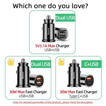 Автомобильное зарядное устройство Baseus Quick Charge 4.0 USB QC4.0 QC3.0 QC SCP 5A PD Type C