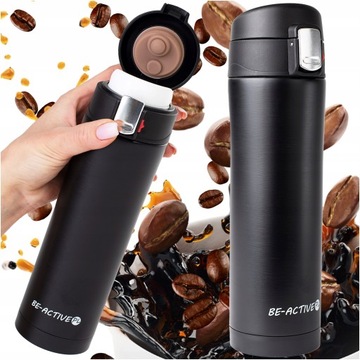 KUBEK TERMICZNY TERMOS NA KAWĘ HERBATĘ NAPÓJ PODRÓŻNY DUŻY 500ML