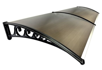 Навес над дверью, крыша 200х100, коричневый