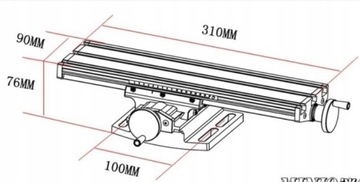 Крестовый стол 310*90 мм, сверлильный стол