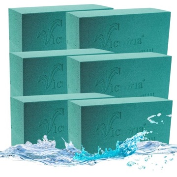 GĄBKA DO ŻYWYCH KWIATÓW VICTORIA 6 SZTUK