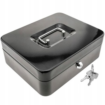 METALOWA KASETKA na Pieniądze Bilon Monety SEJF XL