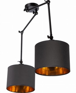 Lampa sufitowa metalowa podwójna Oro czarna