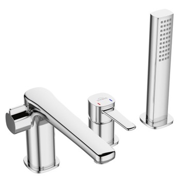 Bateria wannowa 3-otworowa GLAMOUR chrom Invena