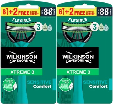 Wilkinson xtreme3 Чувствительные бритвы Бритва 8 ПК.