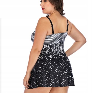 STRÓJ KĄPIELOWY KOSTIUM PLUS SIZE SPÓDNICZKA SEXY