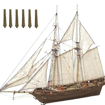 MODEL STATKU Z DREWNA ŻAGLÓWKA DREWNIANA STATEK 40CM
