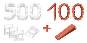 2mm MOCNY SYSTEM POZIOMOWANIA PŁYTEK 500+100
