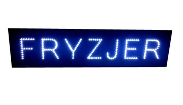 REKLAMA DIODOWA LED NEON SZYLD FRYZJER 77x20 cm