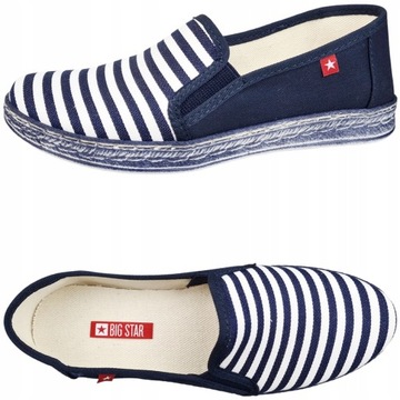 Tenisówki trampki damskie Big Star granatowe espadryle HH276002 37