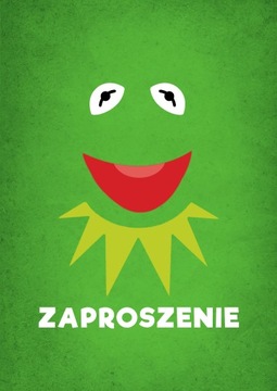 ZAPROSZENIE ZAPROSZENIA URODZINY Kermit Mapety