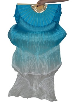 Wachlarze FAN VEILS jedwab belly dance tribal x 2
