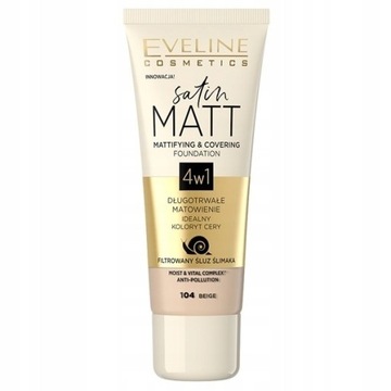 EVELINE PODKŁAD MATUJACY SATIN MATT 30ml 104
