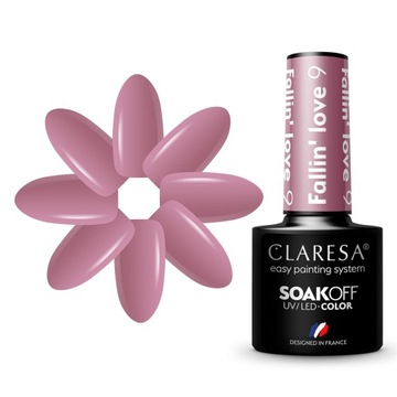 CLARESA ГИБРИДНЫЙ ЛАК ДЛЯ НОГТЕЙ FALLIN' LOVE 9 -5G