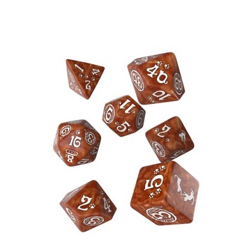 Q-WORKSHOP Komplet Kości RPG KOCI Muffin karmelowy