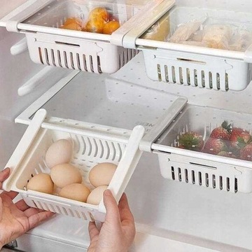 4x органайзер для холодильника, полка-контейнер, регулируемый ящик для еды, большой