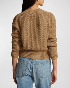 Polo Ralph Lauren luksusowy sweter z lnem M/L