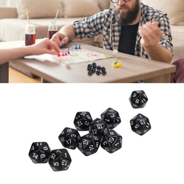 10 шт. НАБОР МНОГОСТОРОННИХ КОСТИКОВ ПЛАСТИКОВЫЕ ЛЕГКИЕ 20-СТОРОННИЕ КОСТИ