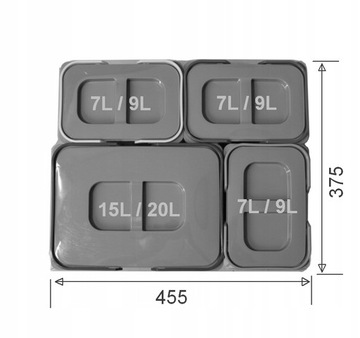 Контейнер для мусора, контейнер для сортировки мусора, 15л.