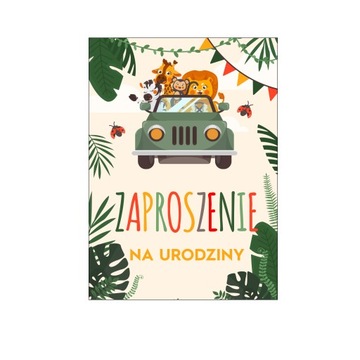 ZAPROSZENIE ZAPROSZENIA NA URODZINY DLA DZIECI - ZWIERZĄTKA
