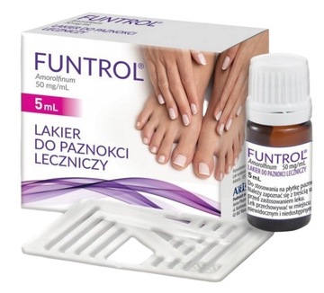 Funtrol, 50 mg/ml, 5 ml, Amorolfina lakier do paznokci na grzybicę