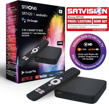 Адаптер медиаплеера Wi-Fi SMART TV Strong SRT 420 DVB-T2 8 ГБ