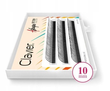 Пучки ресниц CLAVIER A Shape Retro Collection, 10 мм, С-образный изгиб