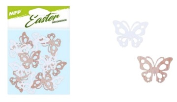DEKORACJA DREWNIANE MOTYLKI 3CM 12SZT. MFP MIX KOLOR