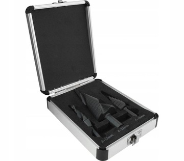 VERKE V05052 НАБОР СТУПЕНЧАТЫХ КОНИЧЕСКИХ СВЕРЛ 3 шт.