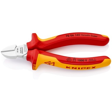 KNIPEX SZCZYPCE TNĄCE BOCZNE IZOL 140MM 70 06 140