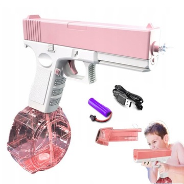 PISTOLET NA WODĘ GLOCK AUTOMATYCZNY ELEKTRYCZNY MIOTACZ BROŃ NATRYSKOWA