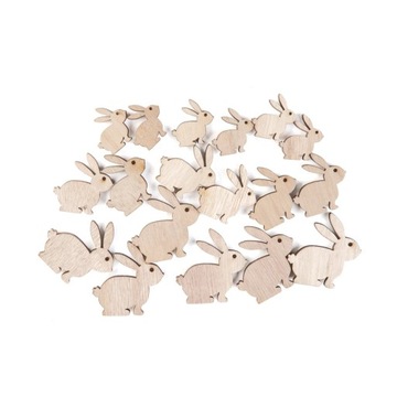 Confetti BLAIR zające drewniane 18 szt HOMLA