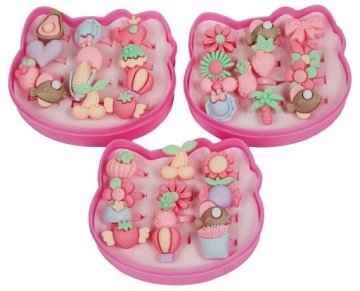 КОЛЬЦА ДЕТСКИЕ, УКРАШЕНИЯ ДЛЯ ДЕВОЧЕК, 12 шт.