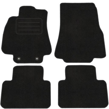 Velurové koberce Lux pro Mercedes B W245 (2004-2011) Komplet Černé