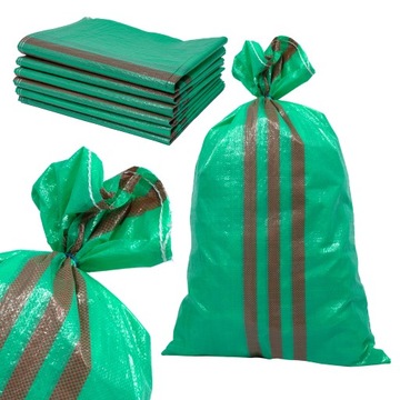 WOREK 50x80 NA ZBOŻE WĘGIEL MĄKĘ 25KG ZIELONY