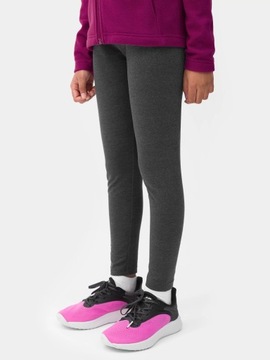 4F LEGGINSY DZIECIĘCE DZIEWCZĘCE DZIANINOWE