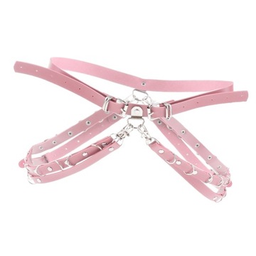 Biżuteryjny łańcuszek na talię dla kobiet Punk Body Belt Pink