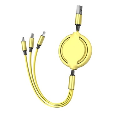 USB-КАБЕЛЬ 3 В 1 С МУТКОЙ USB-C LIGHTNING MICRO USB TYPE C ЗАРЯДНОЕ УСТРОЙСТВО ПЛОСКОЕ 1 М