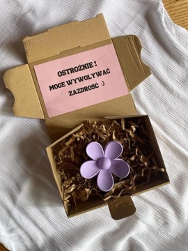 ШАПОЧКА ДЛЯ ВОЛОС БОЛЬШАЯ ПРЯЖКА ЦВЕТОК ЧЕЛЮСТЬ ФИОЛЕТОВЫЙ ЗАЖИМ ЛИЛА