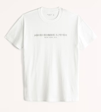 t-shirt Abercrombie Hollister koszulka L biała