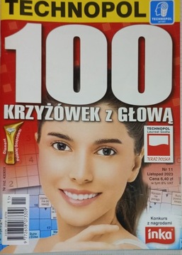 Krzyżówki 100 KRZYŻÓWEK Z GŁOWĄ 11/2023 TECHNOPOL
