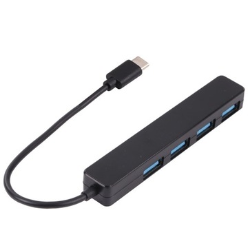 T-111 USB-C / Type-C to 4 USB Ports HUB Black