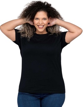 Koszulka T-shirt Bawełna Cert. kolory czarna XL