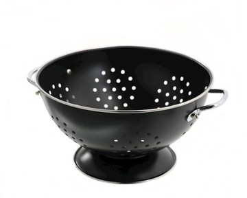 Дуршлаг ЧЕРНЫЙ С РЕТРО-РУЧКАМИ 23см СТАЛЬ